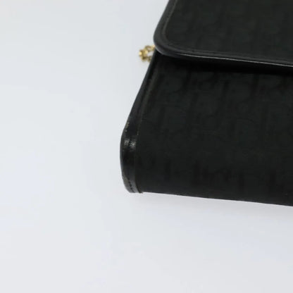 Christian Dior Vintage Trotter Canvas, Black, Canvas, Shoulder Bag