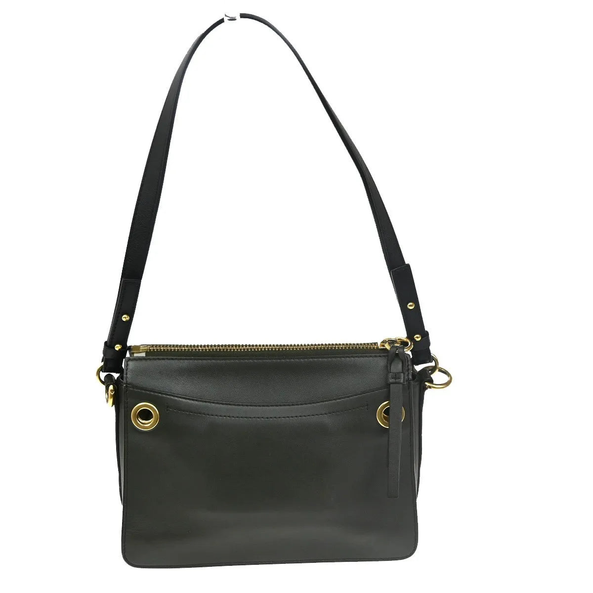 Chloe Roy Leather, Black, Suede, Shoulder Bag