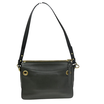 Chloe Roy Leather, Black, Suede, Shoulder Bag