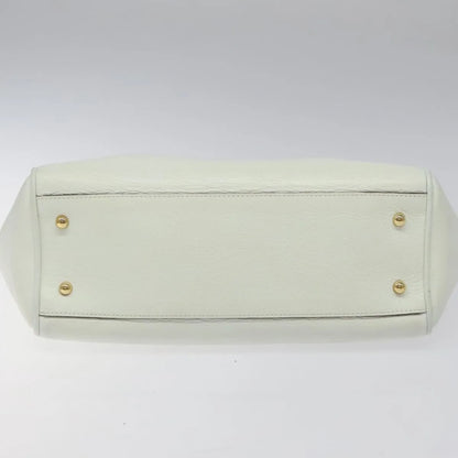Loewe Heritage Tote Leather, White, Leather, Tote Bag