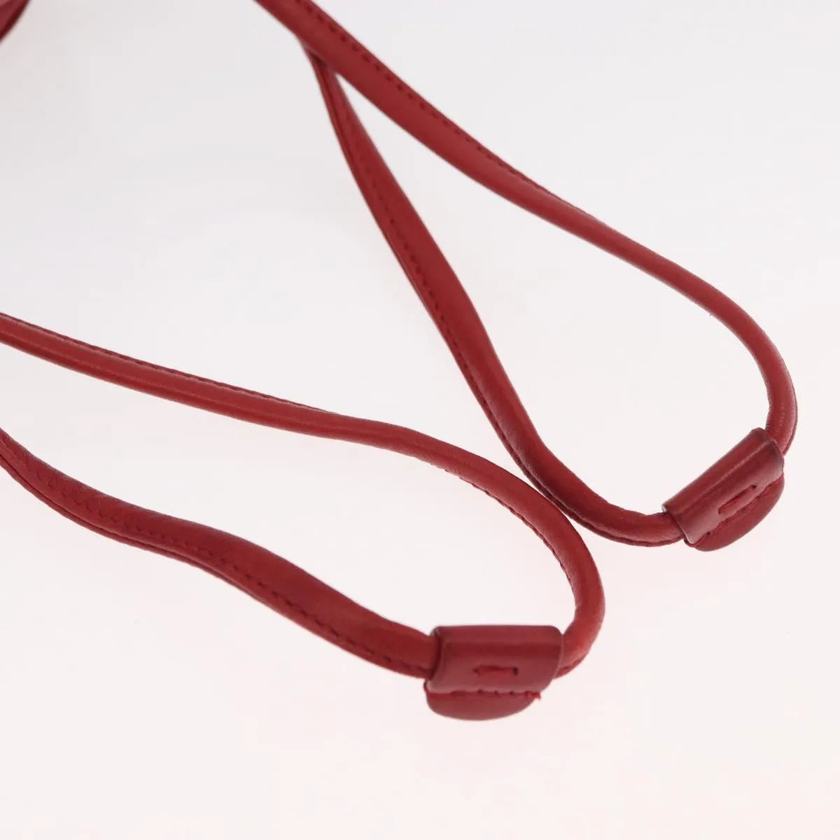 Saint Laurent Teddy Bucket Leather, Red, Leather, Shoulder Bag