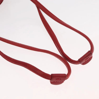 Saint Laurent Teddy Bucket Leather, Red, Leather, Shoulder Bag