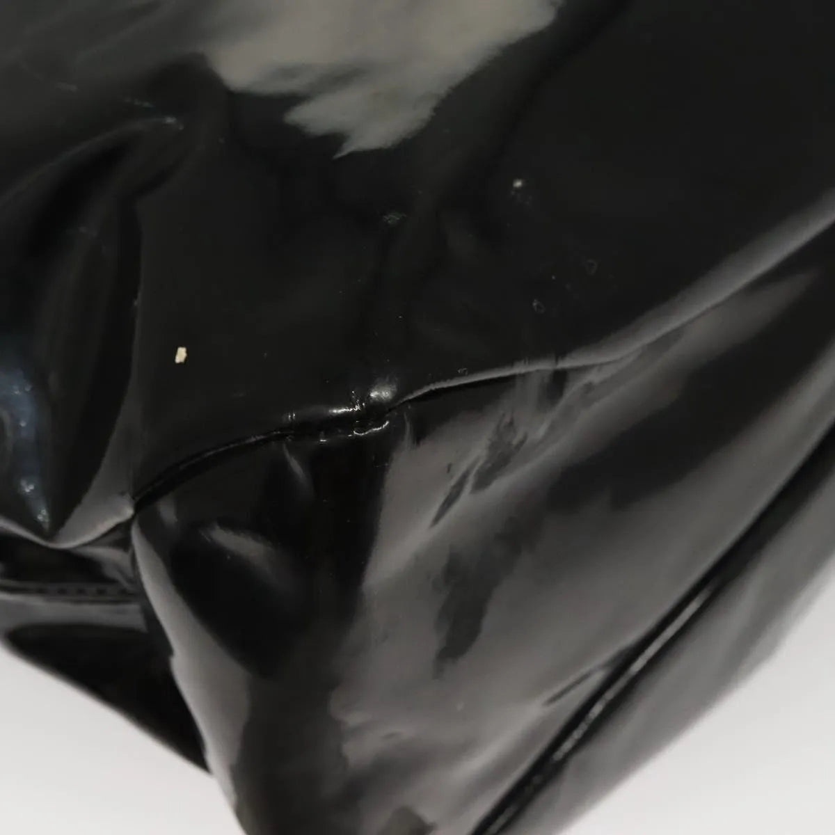 Salvatore Ferragamo Vala Patent leather, Black, Patent Leather, Handbag