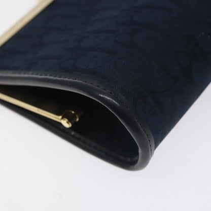 Christian Dior Trotter Canvas, Navy, Canvas, Clutch
