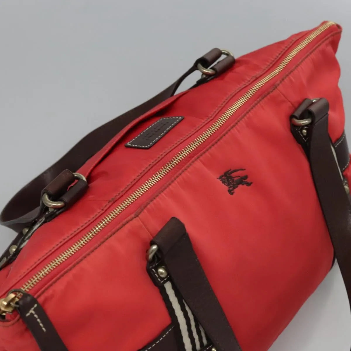 Burberry Blue Label Nylon, Red, Nylon, Tote Bag