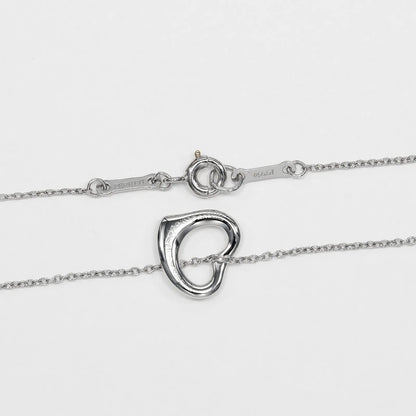 Tiffany & Co. Elsa Peretti Open Heart Pendant Platinum, Silver, Platinum, Necklace