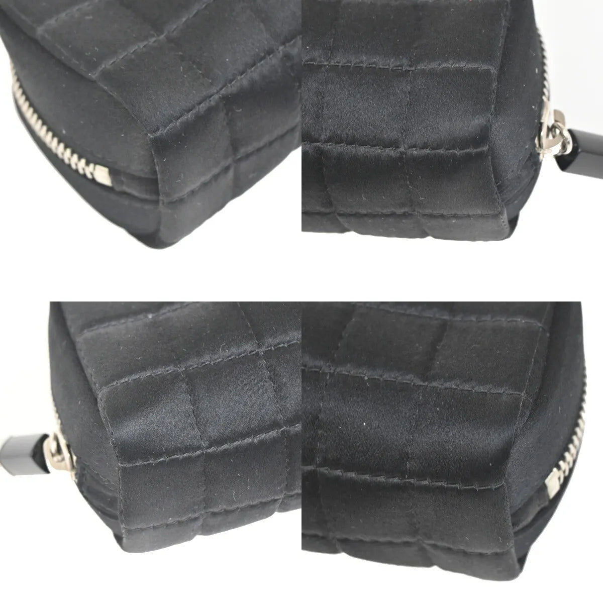 Chanel Chocolate Bar Clutch Nylon, Black, Nylon, Clutch