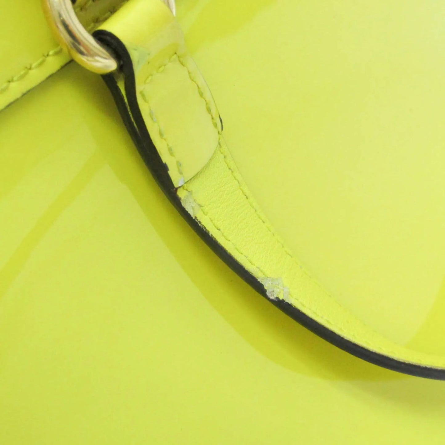 Gucci Bright Bit Convertible Tote Patent leather, Yellow, Patent Leather, Handbag