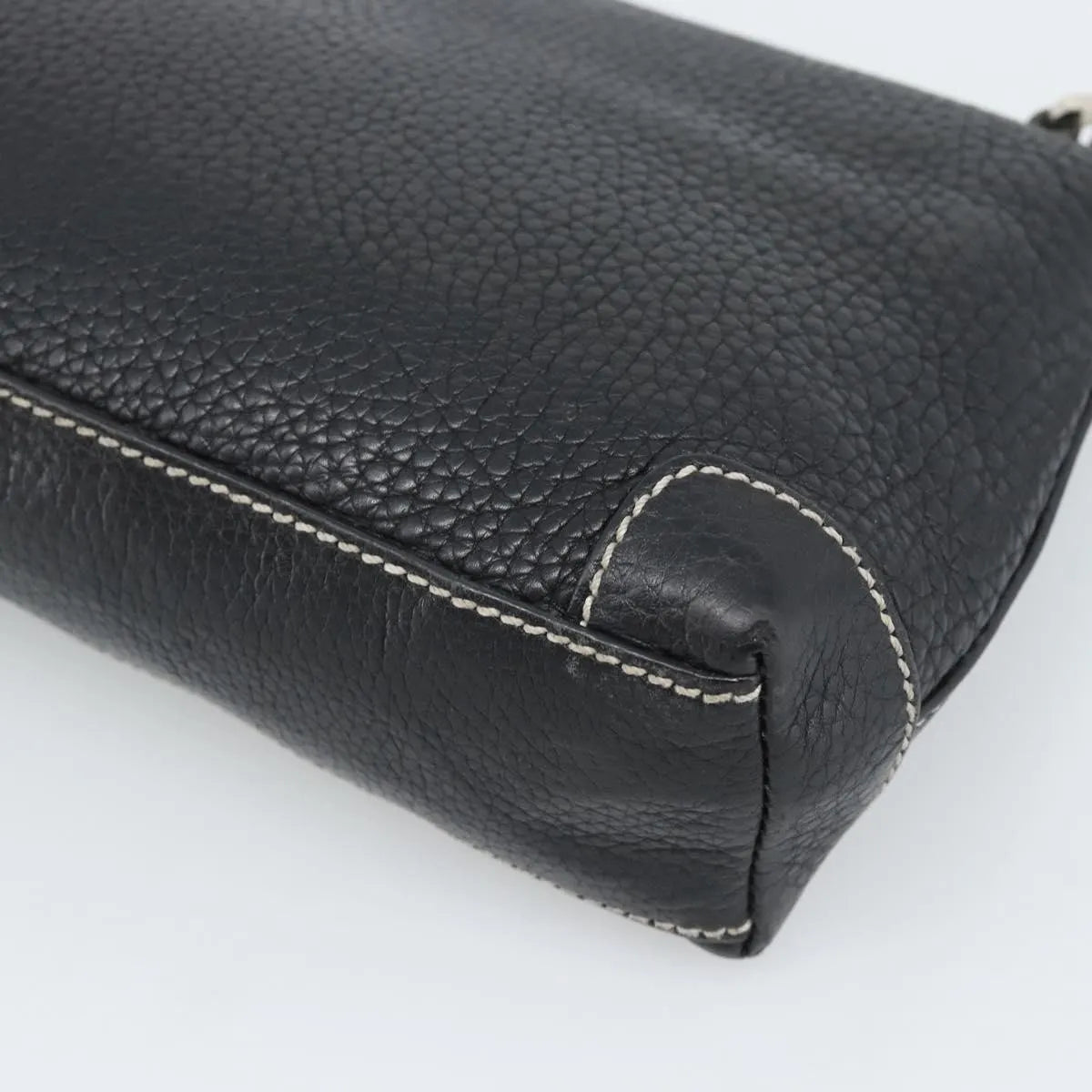 Tiffany & Co. Vintage Leather, Black, Leather, Shoulder Bag
