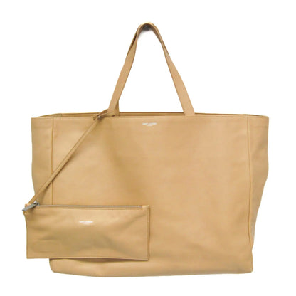 Saint Laurent Reversible East West Shopper Tote Leather, Beige, Leather, Tote Bag