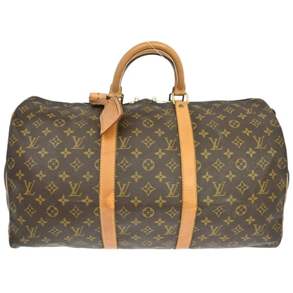 Louis Vuitton Keepall Monogram, Brown, Canvas, Travel Bag
