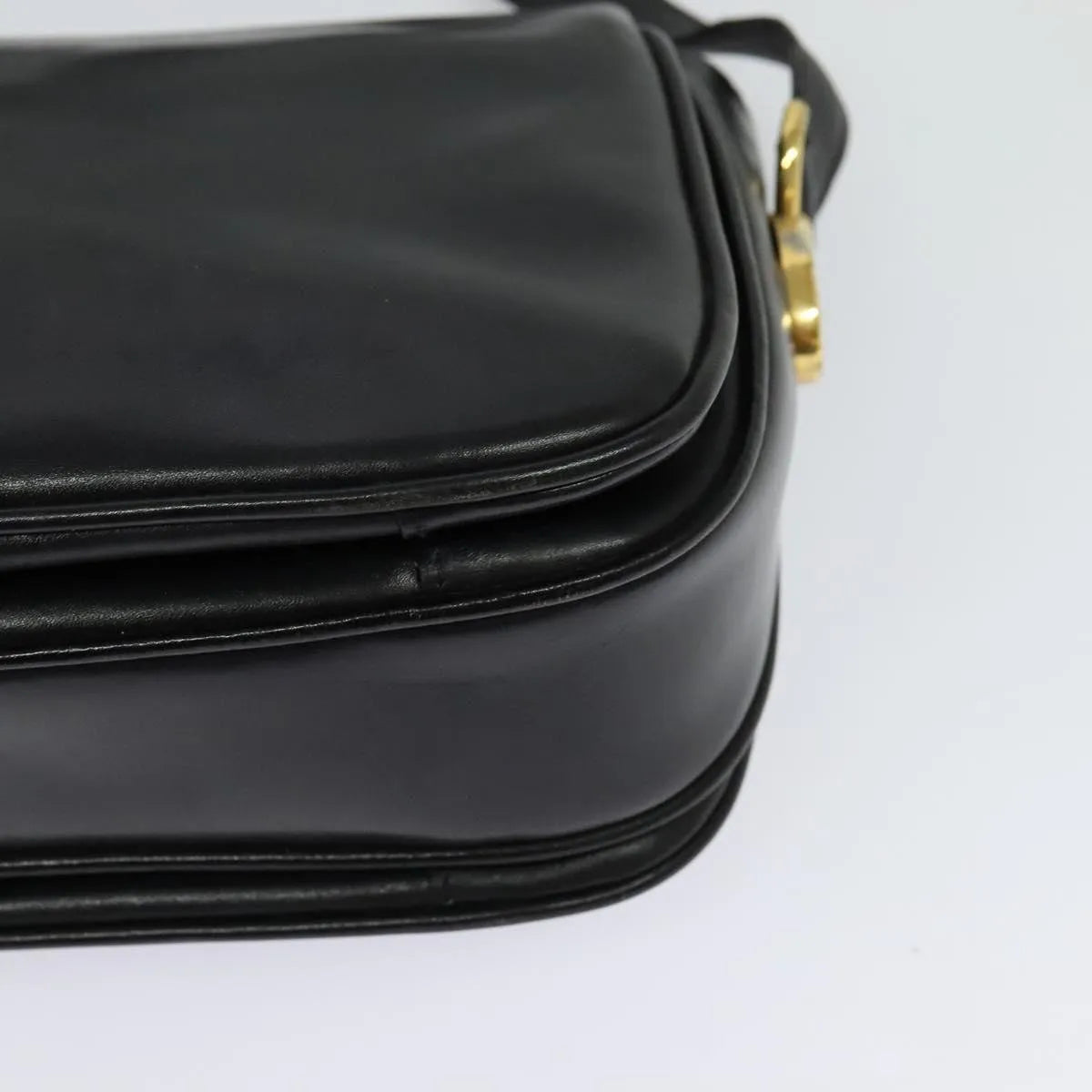 Celine Vintage Leather, Black, Leather, Shoulder Bag