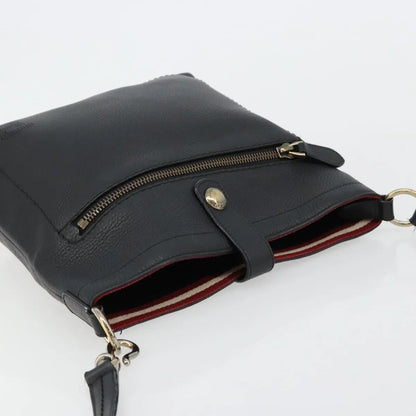 Bally Vintage Leather, Black, Leather, Shoulder Bag