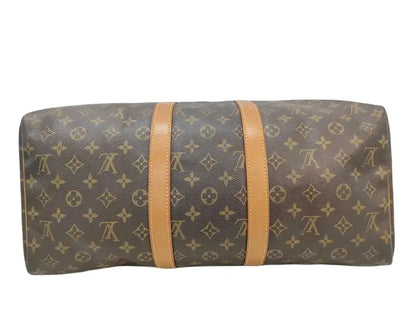 Louis Vuitton Keepall Monogram, Brown, Canvas, Travel Bag