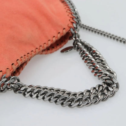 Stella McCartney Falabella Fold Over Faux Leather, Orange, Polyester, Shoulder Bag