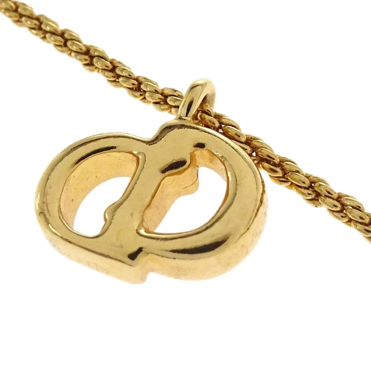 Christian Dior CD Pendant Gold-plated, Gold, Gold Plated, Necklace