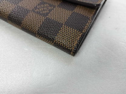 Louis Vuitton Long Damier, Brown, Canvas, Wallet