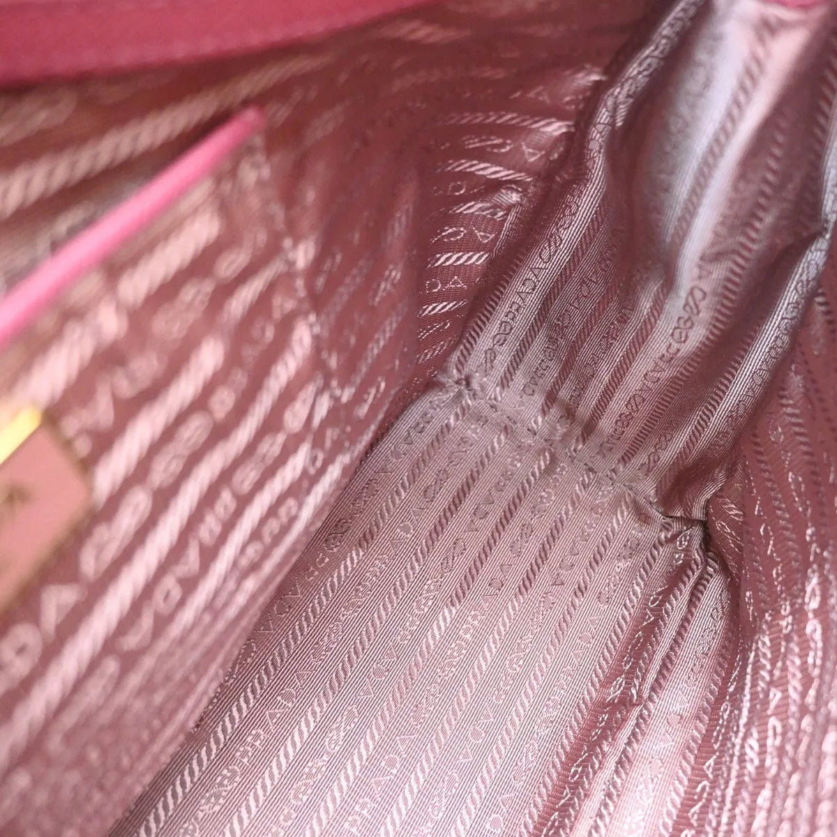 Prada Double Zip Lux Convertible Tote Saffiano Leather, Pink, Leather, Tote Bag