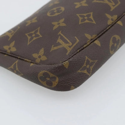 Louis Vuitton Pochette Accessoires Monogram, Brown, Canvas, Clutch