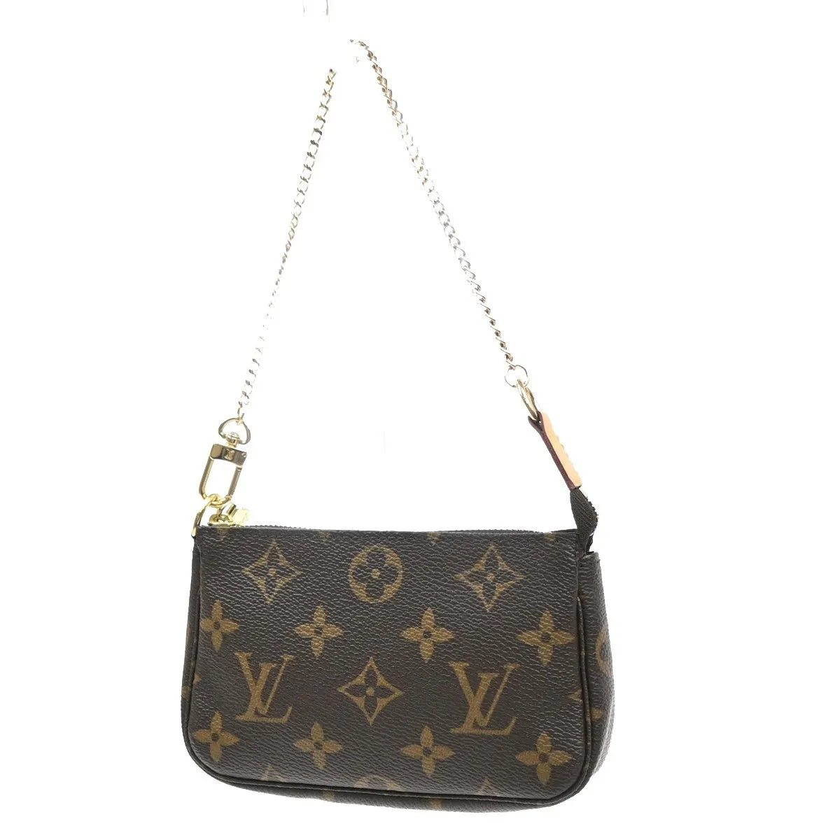 Louis Vuitton Mini pochette accessoires Canvas, Brown, Leather, Clutch