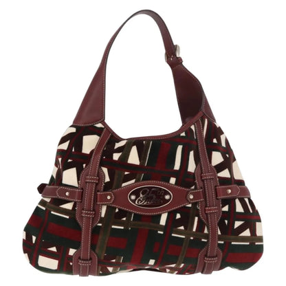 Gucci Vintage Jackie Shoulder Canvas and Leather, Green, Canvas, Shoulder Bag