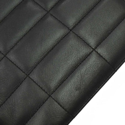 Chanel Vintage Chocolate Bar Tote Quilted Leather, Black, Leather, Tote Bag