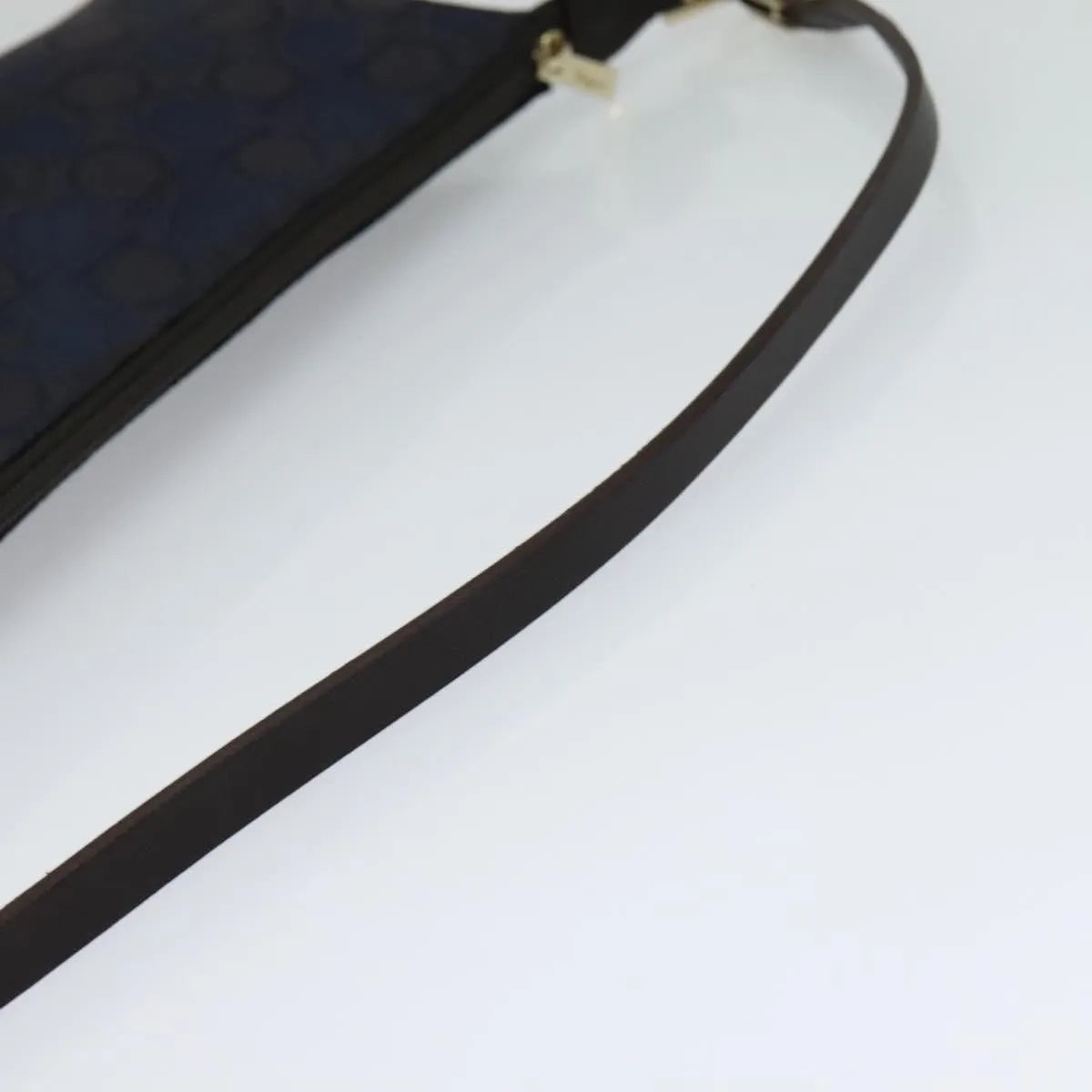 Salvatore Ferragamo Gancini Canvas, Navy, Canvas, Handbag