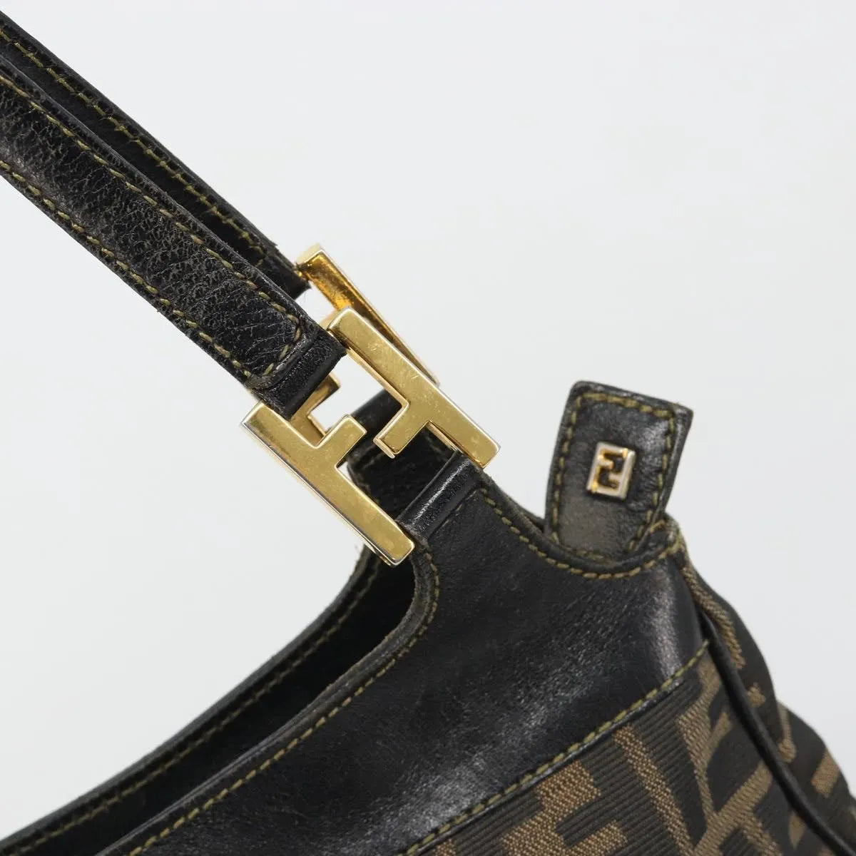 Fendi Chef Hobo Zucca Canvas, Brown, Canvas, Shoulder Bag