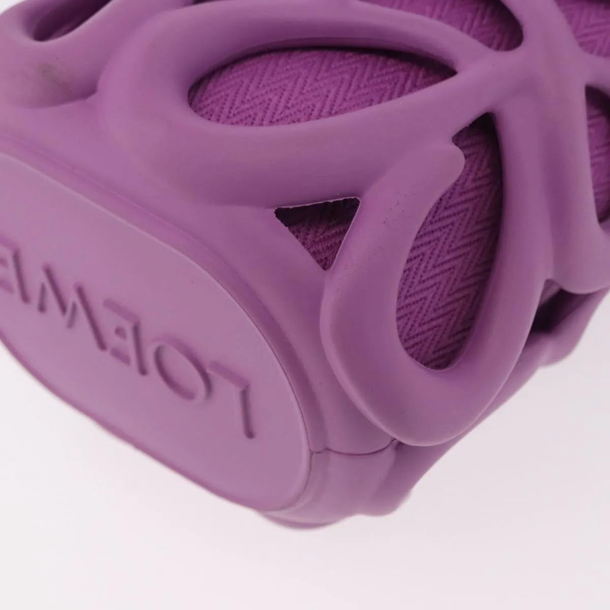 Loewe Anagram Inflated Pocket Canvas and silicon, Purple, Canvas, Crossbody Bag