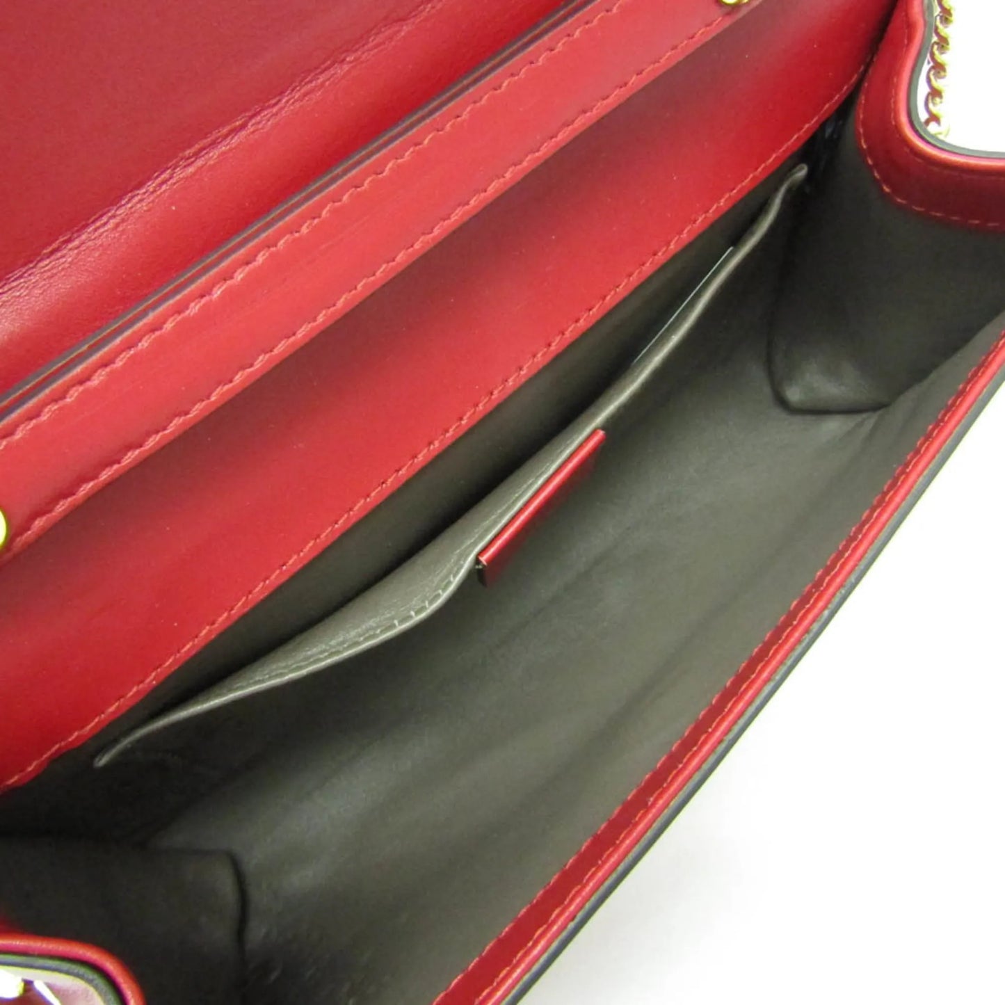 Gucci Zumi Leather, Red, Leather, Shoulder Bag