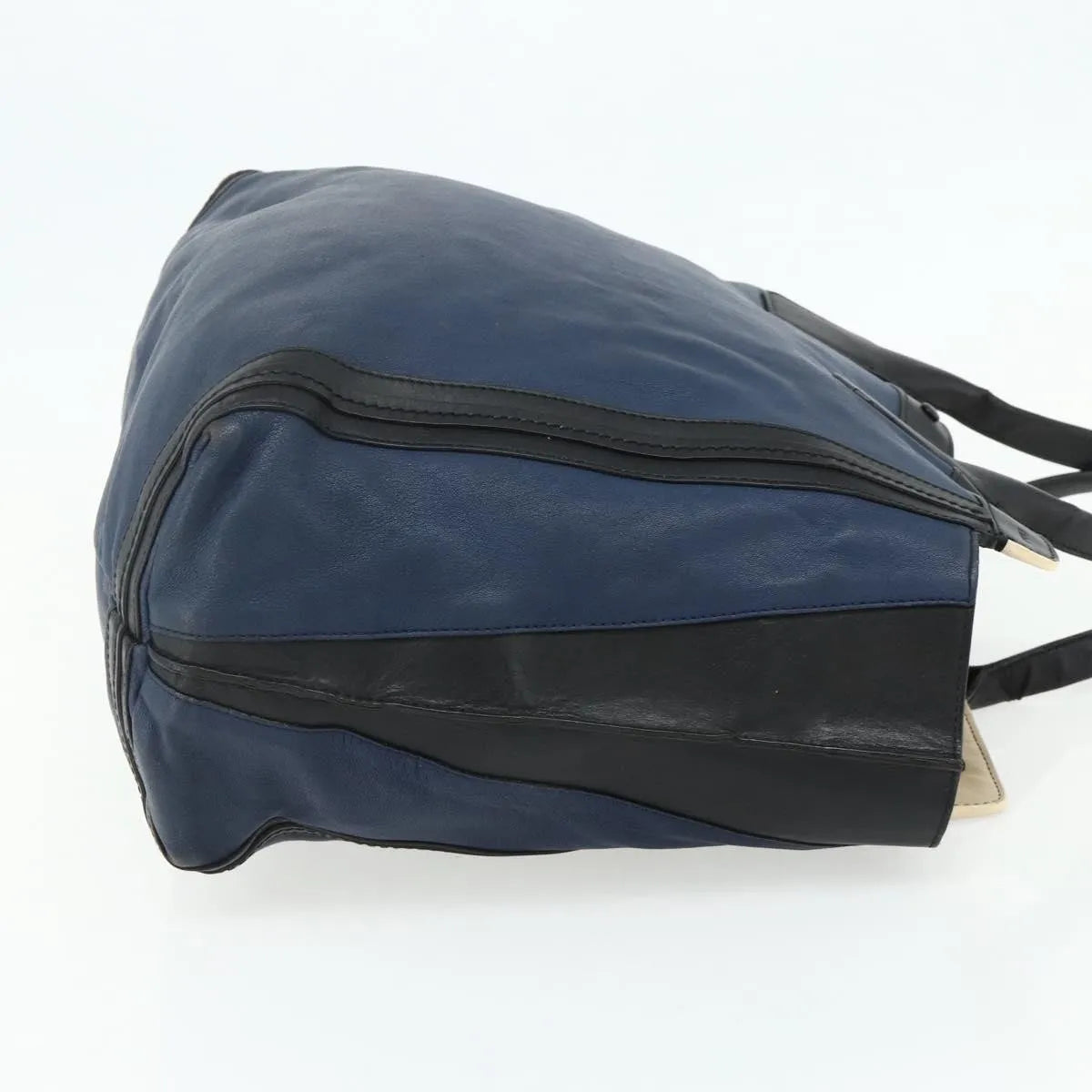 Chloe Alice Tote Leather, Navy, Leather, Tote Bag