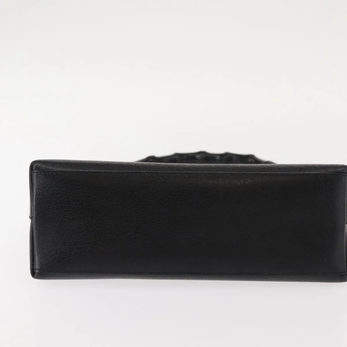 Gucci Vintage Bamboo Handle Leather, Black, Leather, Handbag