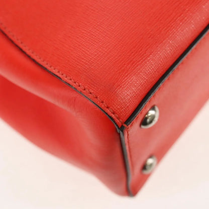 Fendi 2Jours Leather, Red, Leather, Tote Bag