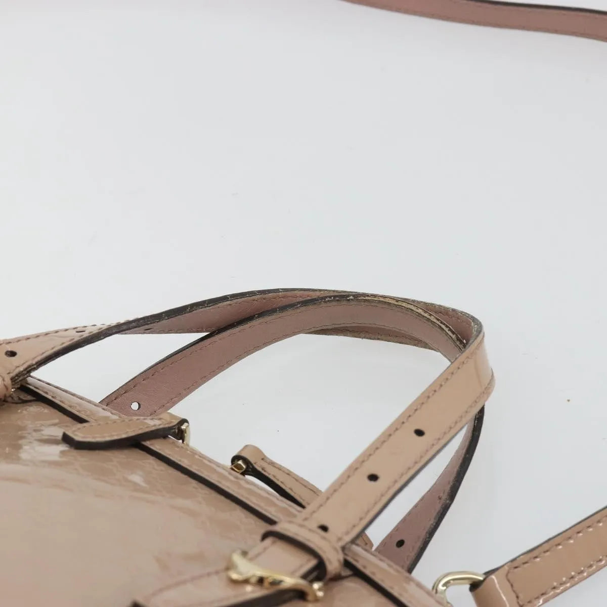 Gucci Nice Top Handle Microguccissima Patent, Beige, Patent Leather, Handbag