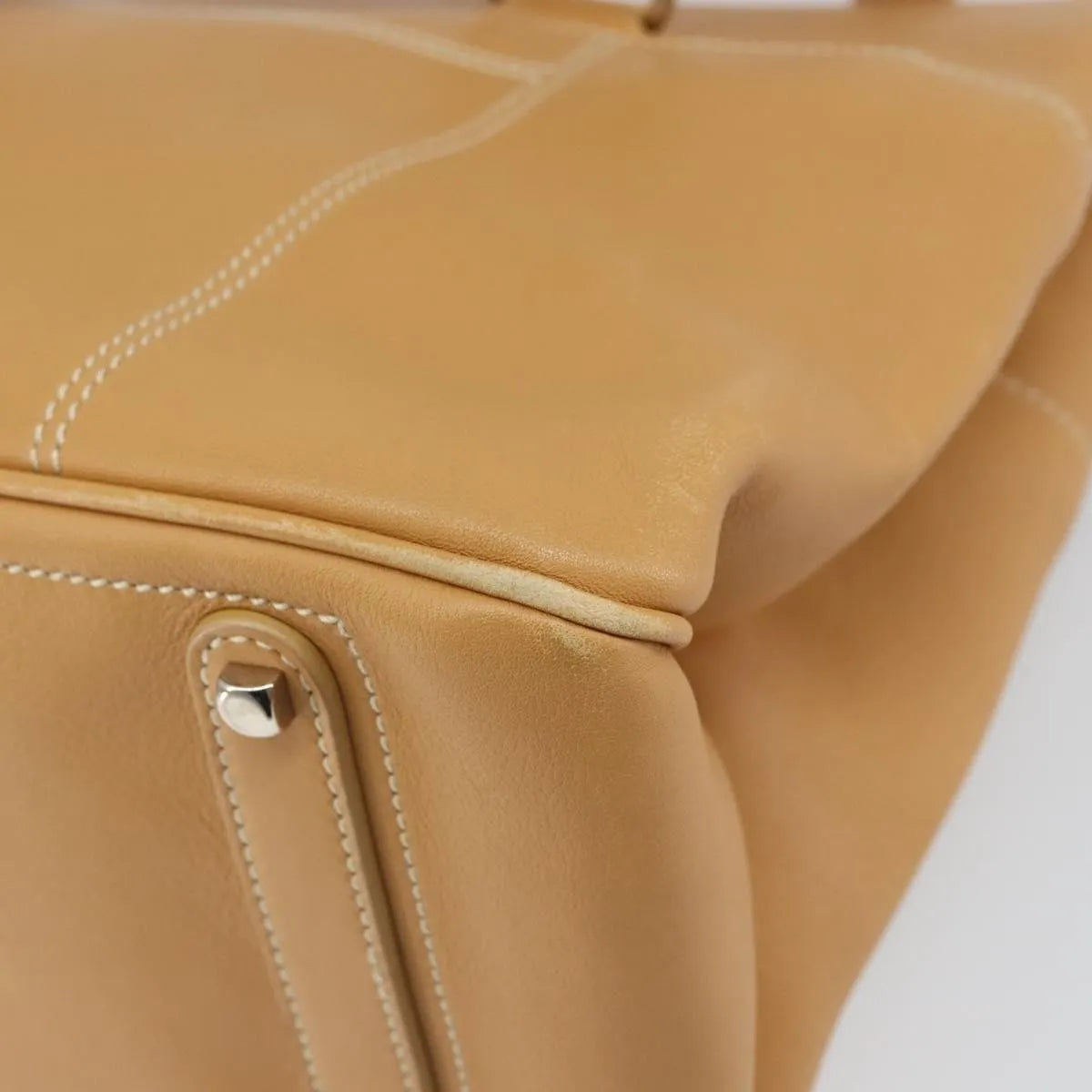 Salvatore Ferragamo Gancini Tote Leather, Beige, Leather, Tote Bag