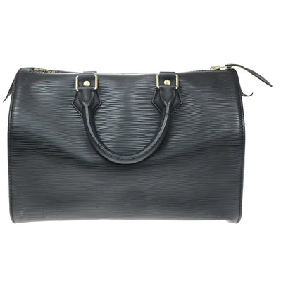 Louis Vuitton Speedy Epi Leather, Black, Leather, Handbag