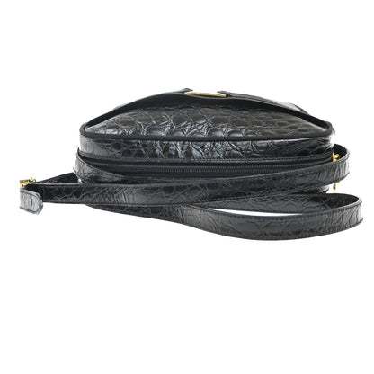 Salvatore Ferragamo Vara Leather, Black, Leather, Shoulder Bag