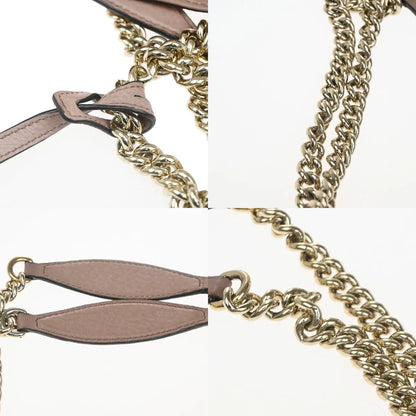 Gucci Soho Chain Strap Leather, Pink, Leather, Shoulder Bag