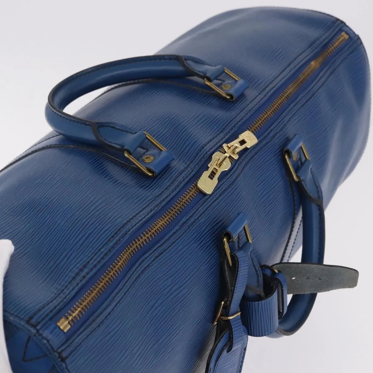 Louis Vuitton Keepall Epi Leather, Blue, Leather, Travel Bag