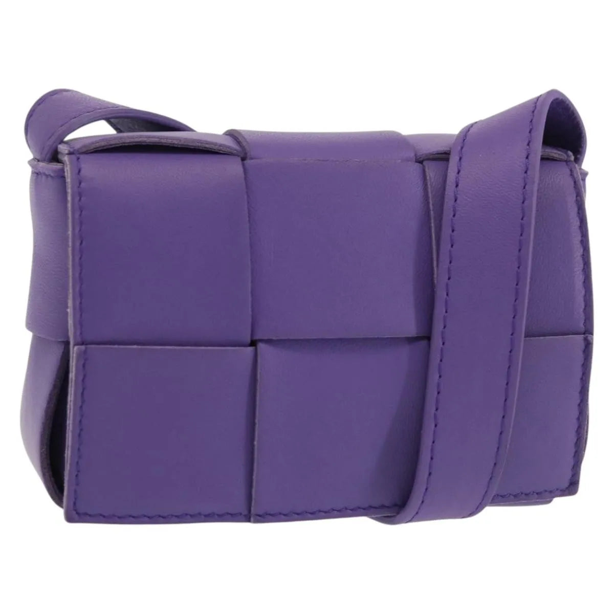 Bottega Veneta Cassette Maxi Intrecciato Leather, Purple, Leather, Clutch