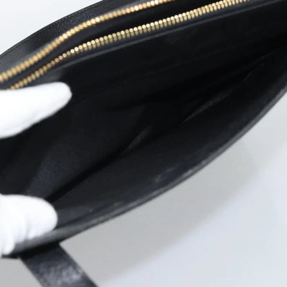Saint Laurent Vintage Leather, Black, Leather, Tote Bag