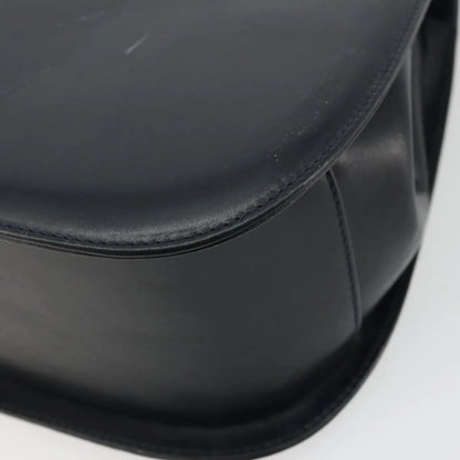 Salvatore Ferragamo Gancini Leather, Navy, Leather, Handbag