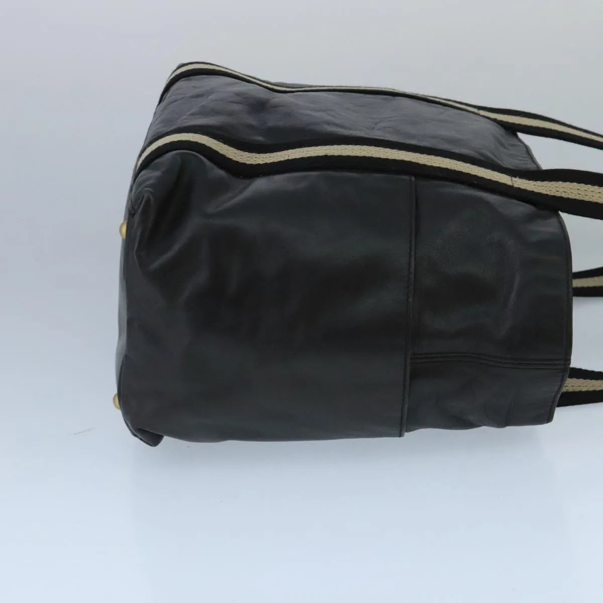 Bally Vintage Leather, Black, Leather, Tote Bag
