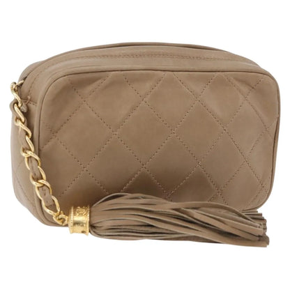 Chanel Vintage Clutch Leather, Beige, Leather, Clutch
