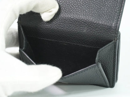 Saint Laurent Compact Matelasse Leather, Black, Leather, Wallet