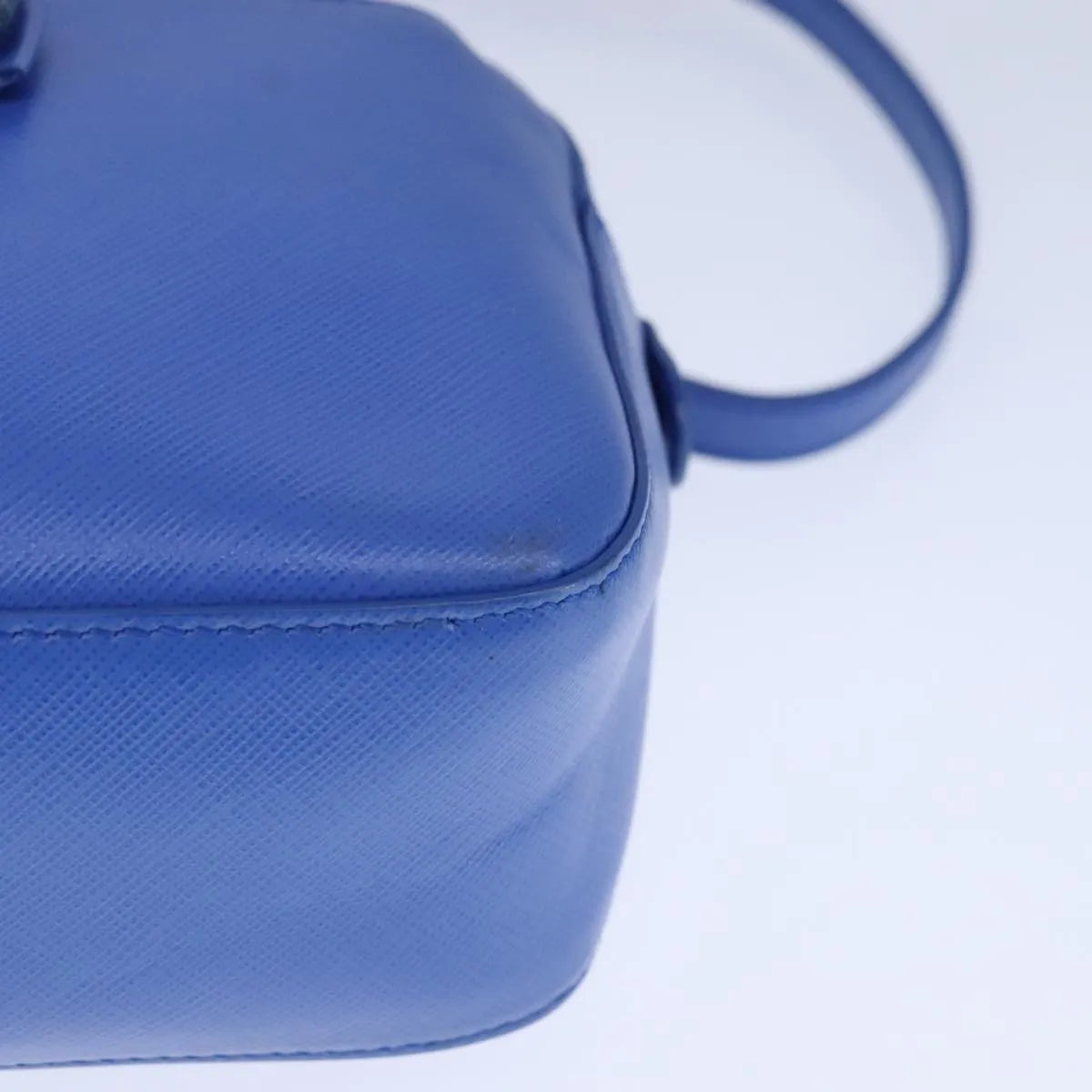 Salvatore Ferragamo Vala Leather, Blue, Leather, Shoulder Bag