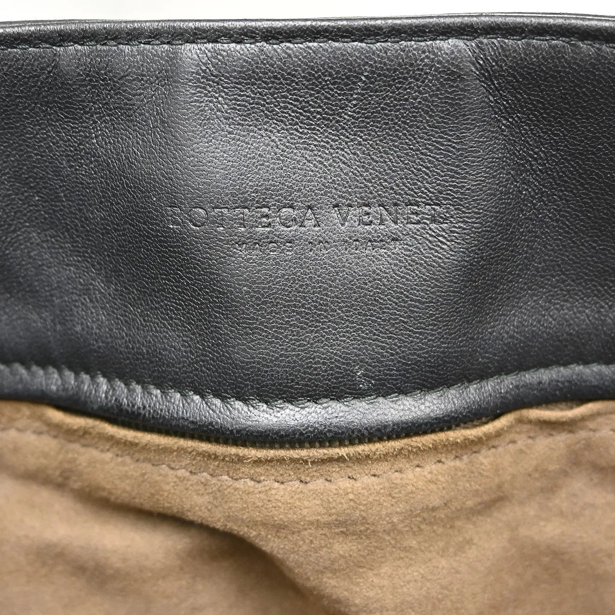 Bottega Veneta Roma Intrecciato Nappa, Black, Leather, Handbag