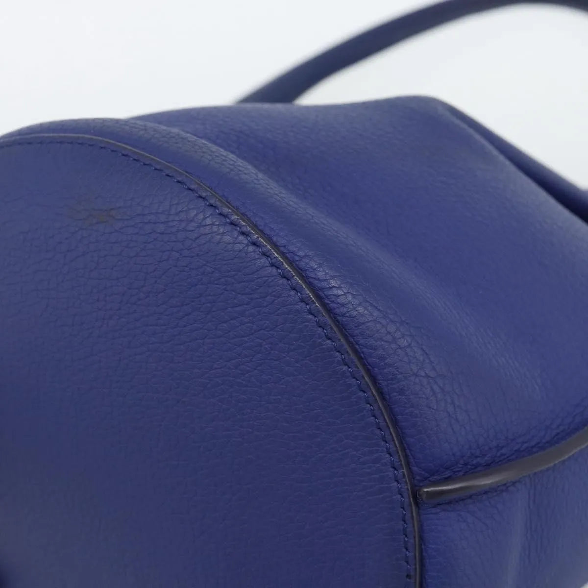 Celine Big Bag Bucket Leather, Blue, Leather, Handbag