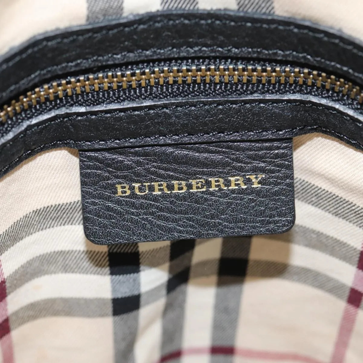 Burberry Vintage Leather, Black, Leather, Shoulder Bag