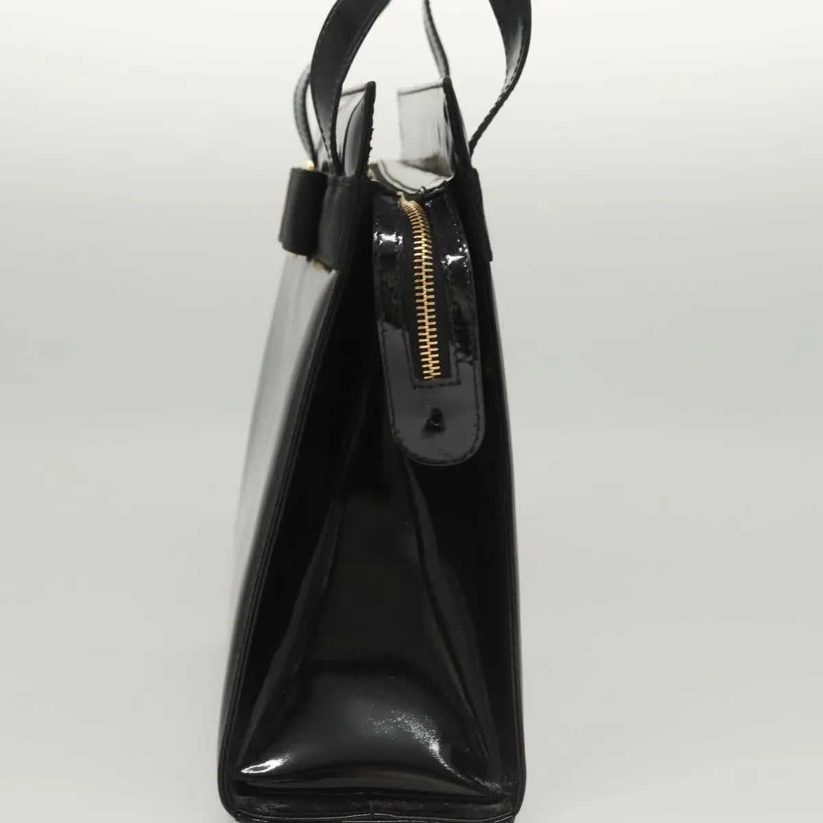 Salvatore Ferragamo Vala Patent Leather, Black, Patent Leather, Shoulder Bag
